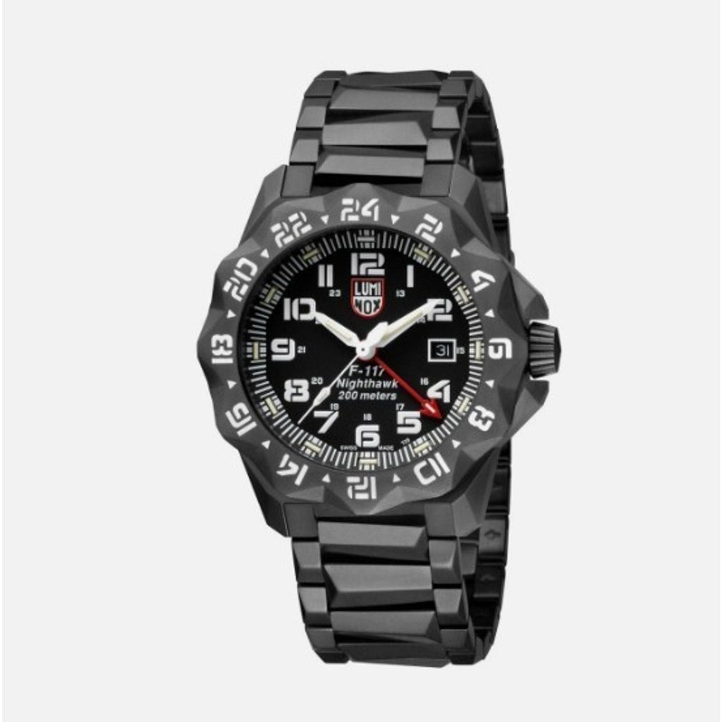 NEW Luminox F-117 Nighthawk GMT Gunmetal Divers Quartz Men's Watch XA.6422