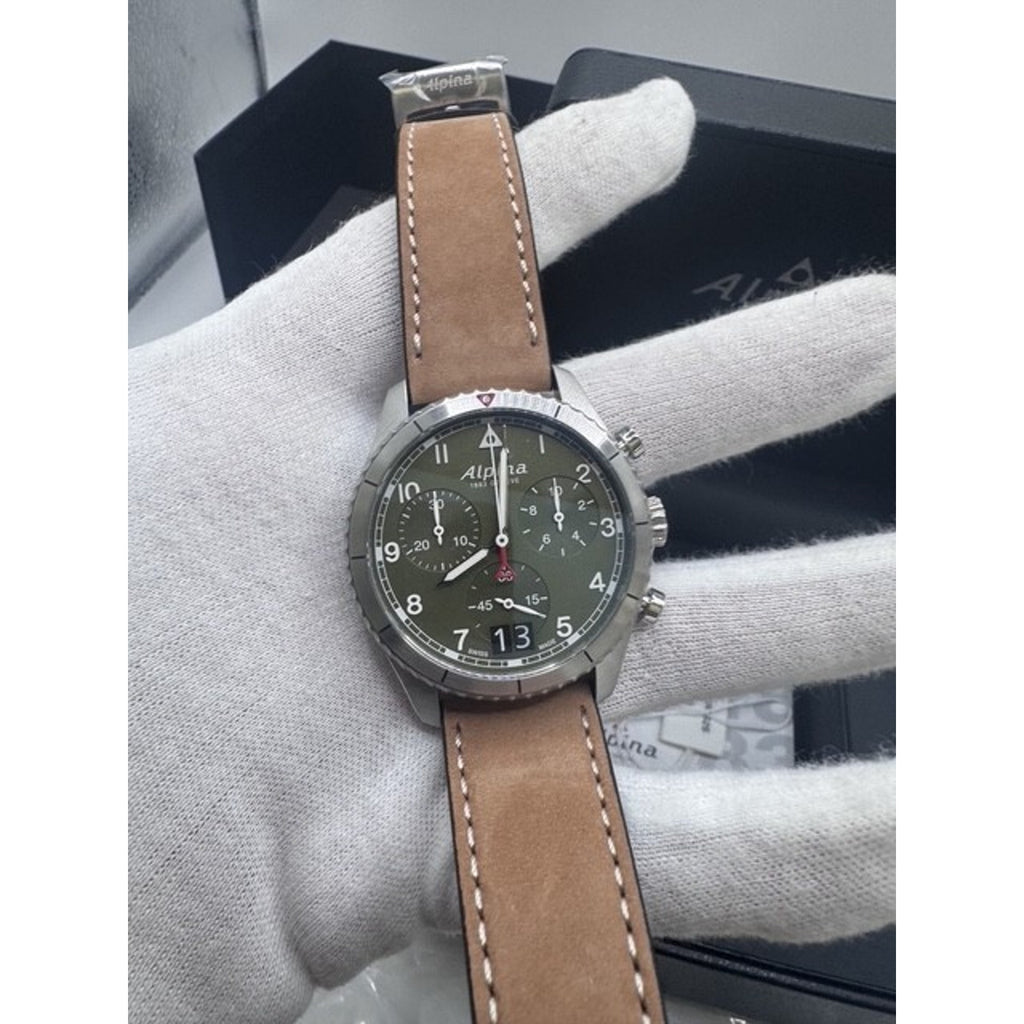 Alpina Pilot Chronograph Mens Watch AL-372GR4S26