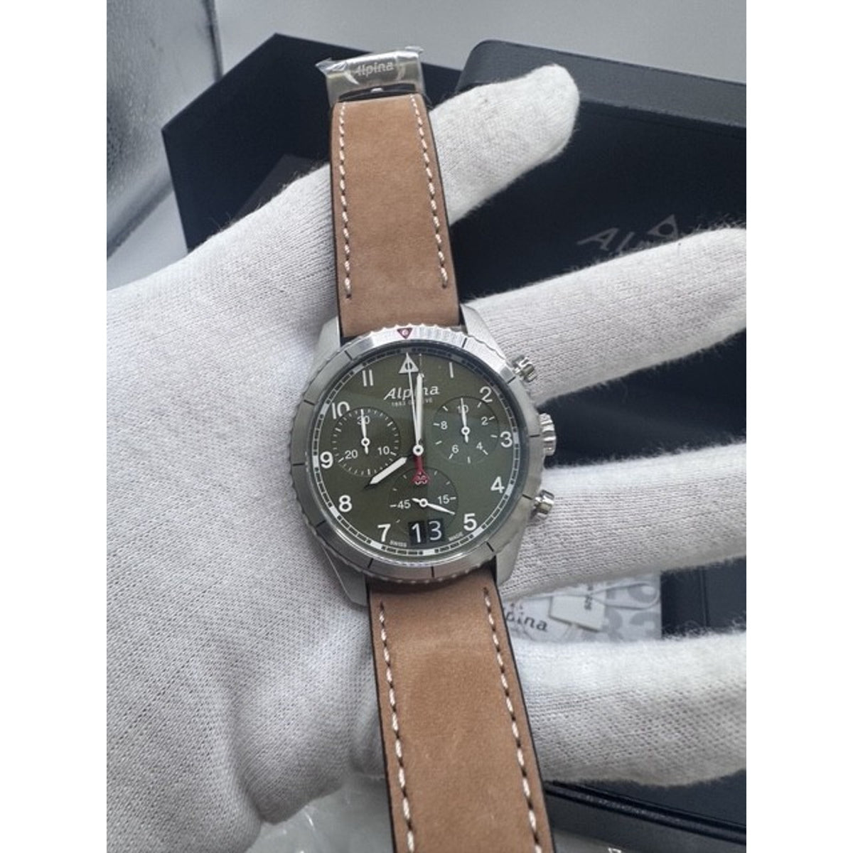 Alpina Pilot Chronograph Mens Watch AL-372GR4S26