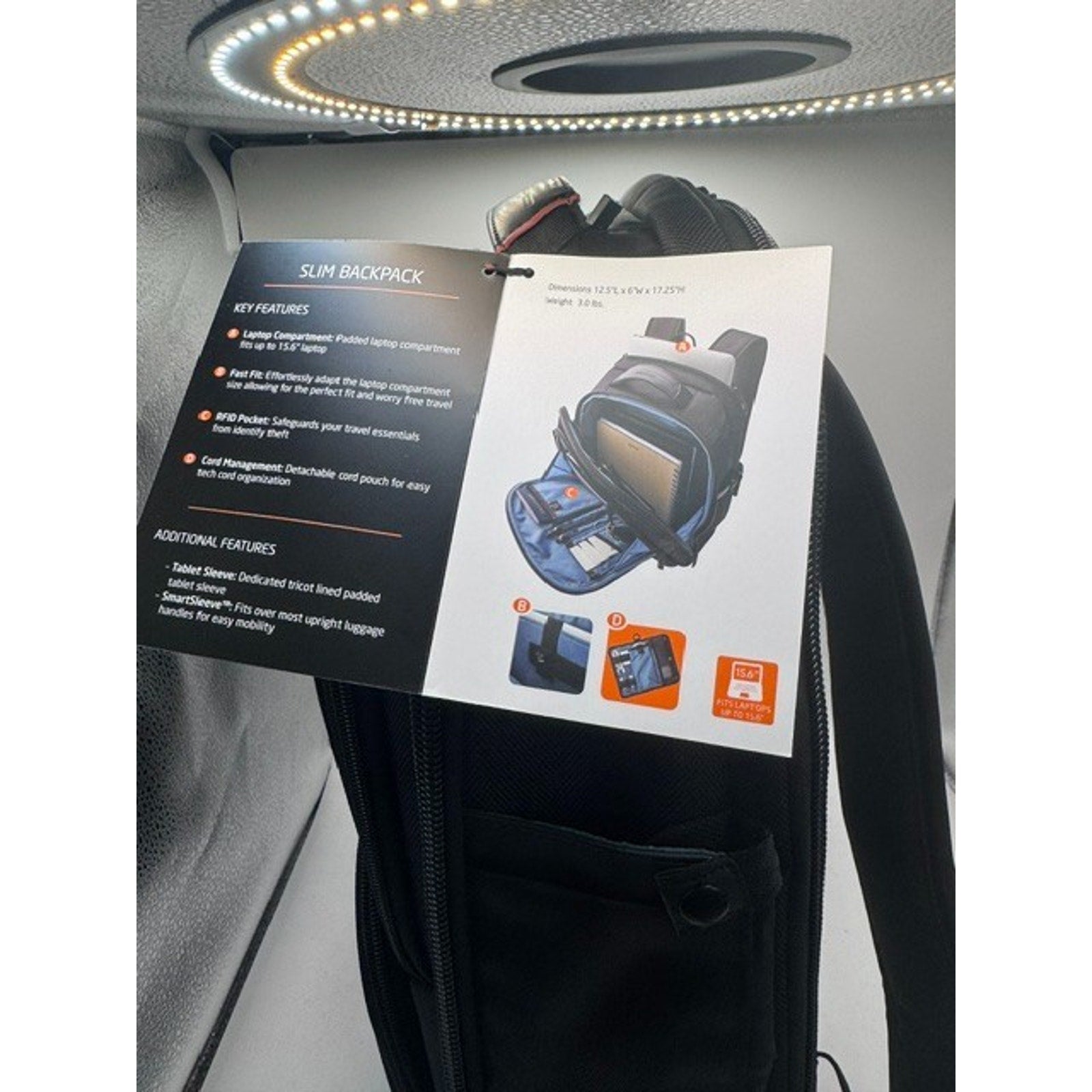 Premium Samsonite Pro Slim Backpack Black One Size, Brand New