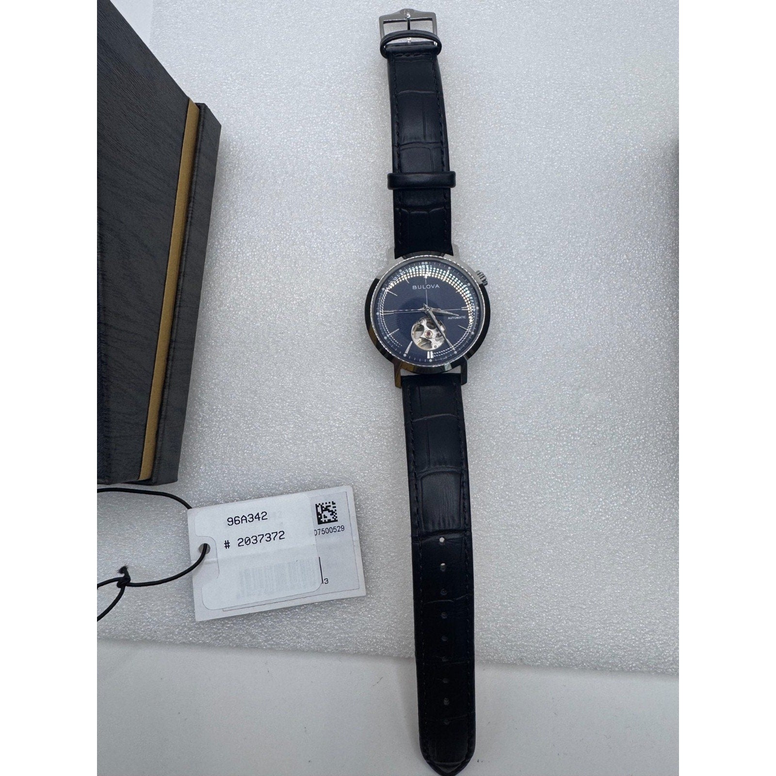 NEW Bulova Aerojet, Blue Stainless Steel Leather Automatic Men's Watch - 96A342