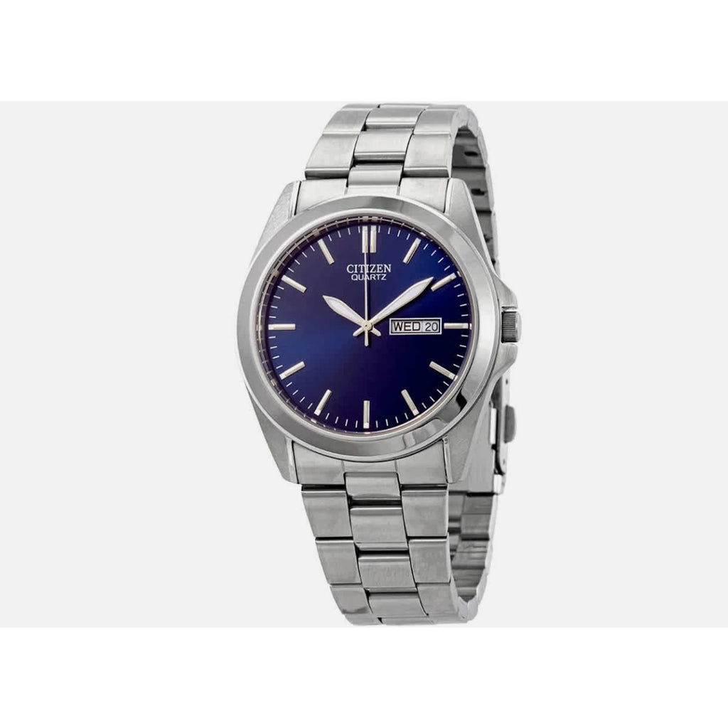 NEW W STICKERS Citizen Quartz Blue Dial Stainless Steel Men's Watch BF0580-57L