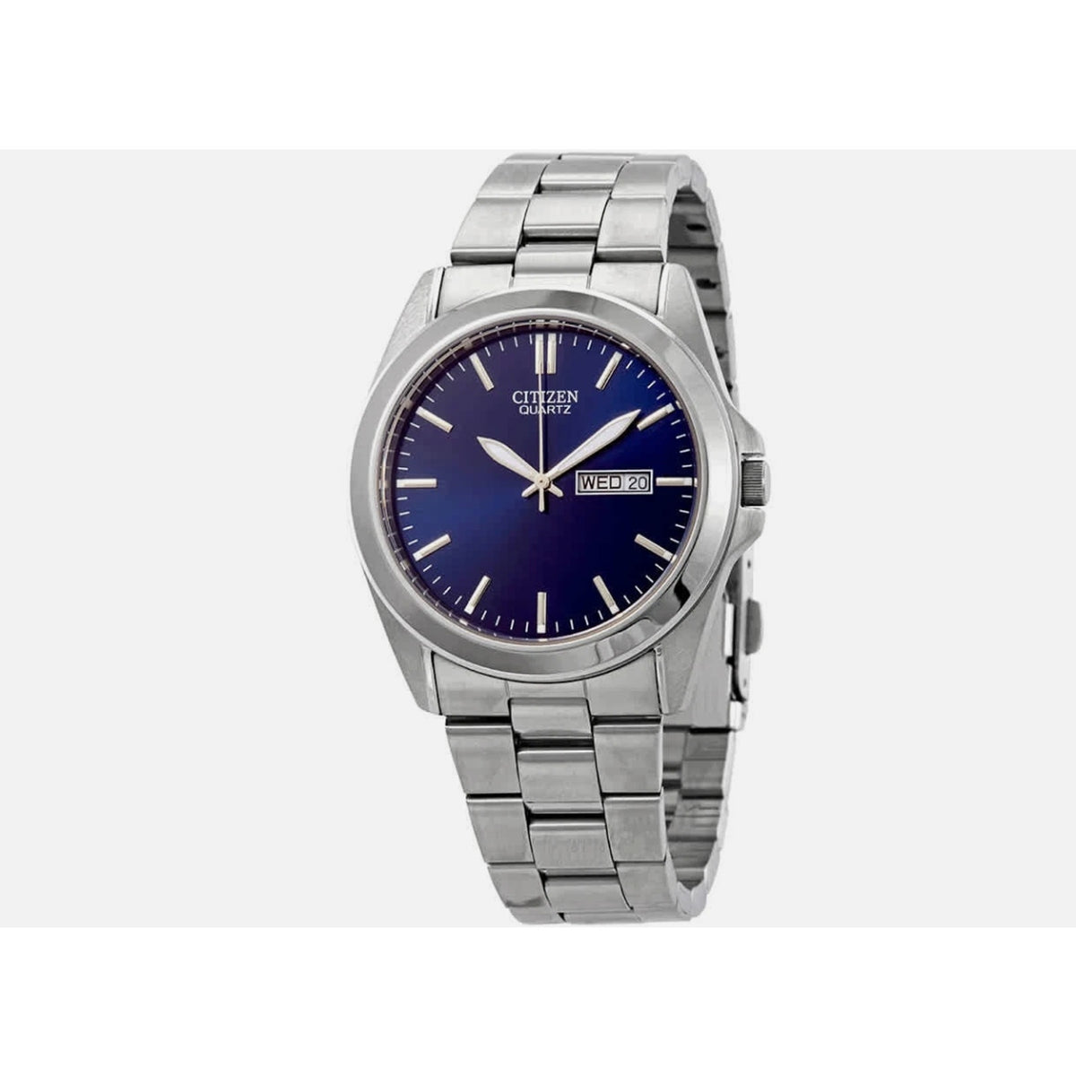 NEW W STICKERS Citizen Quartz Blue Dial Stainless Steel Men's Watch BF0580-57L