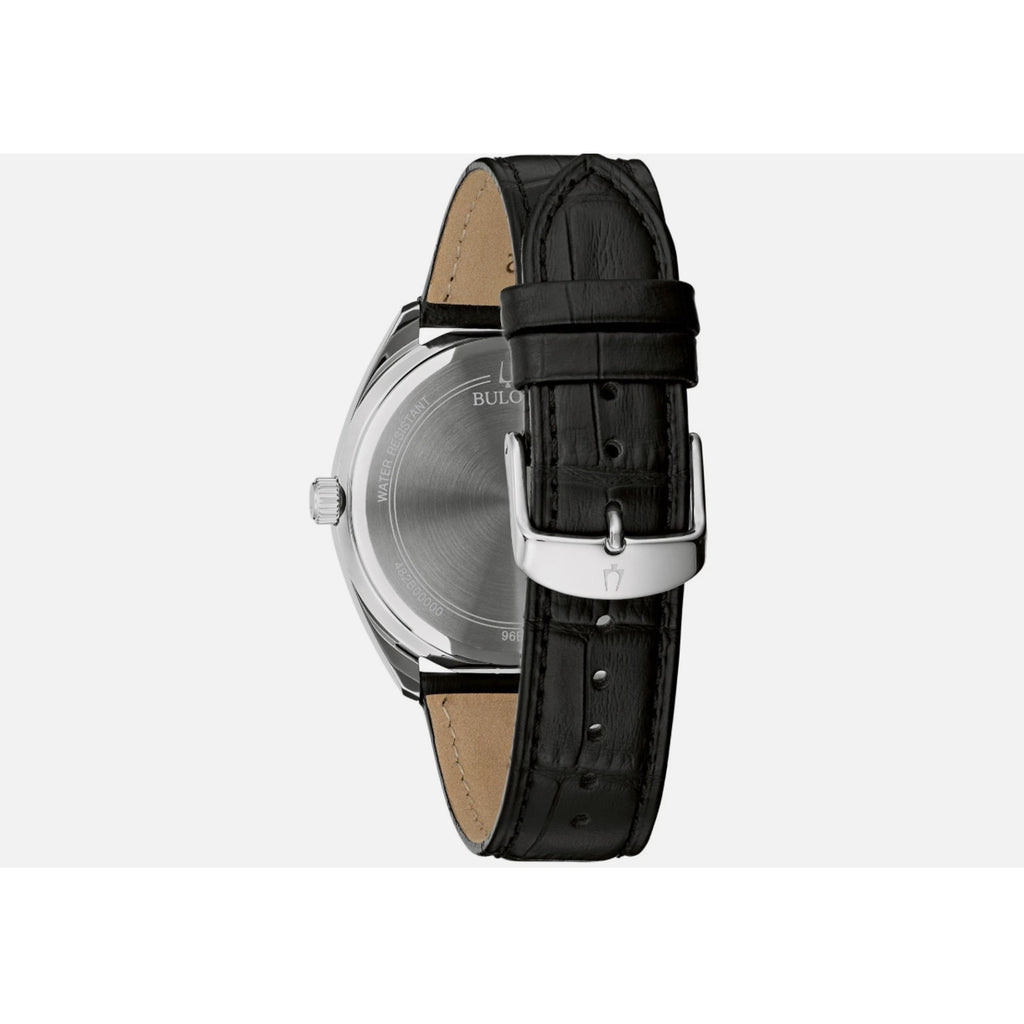 Bulova Men's Classic Date Indicator Quartz Black Leather Watch 42MM 96B453 NEW