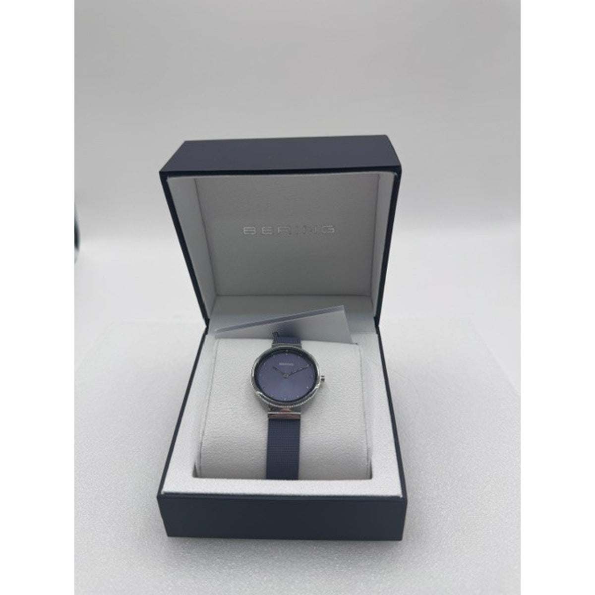 Bering Women's Watch Classic 10131-909 Lavender Dial Mesh Stainless Steel MSRP $199