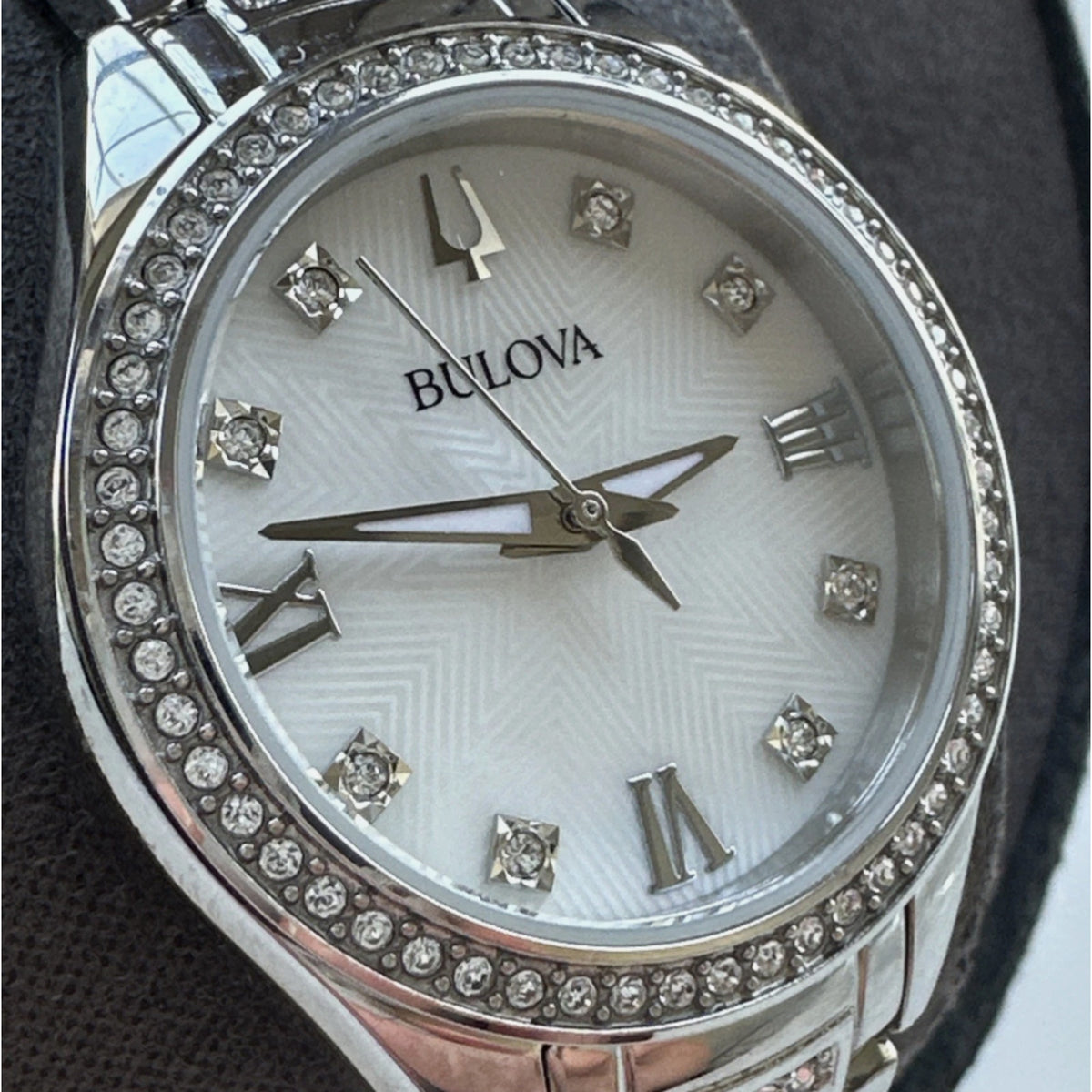 Bulova Women's Crystal MOP Dial Quartz Watch 96L311