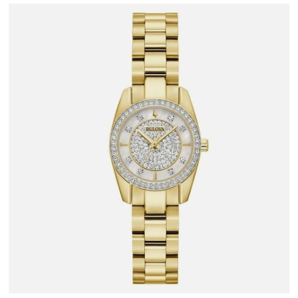 Bulova Classic Gemmed Diamond Stainless Steel Quartz Women's Watch - 98L315