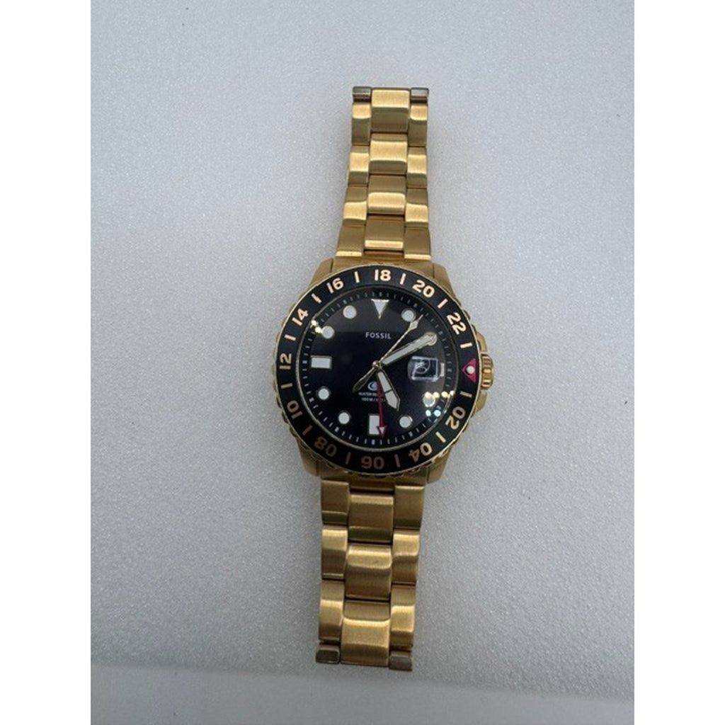 Fossil Blue Gmt Black Dial Men's Watch FS5990 New no tags