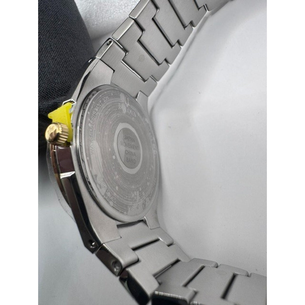 Bulova Classic Two-Tone Stainless Steel Quartz Men's Watch 98B424 w stickers