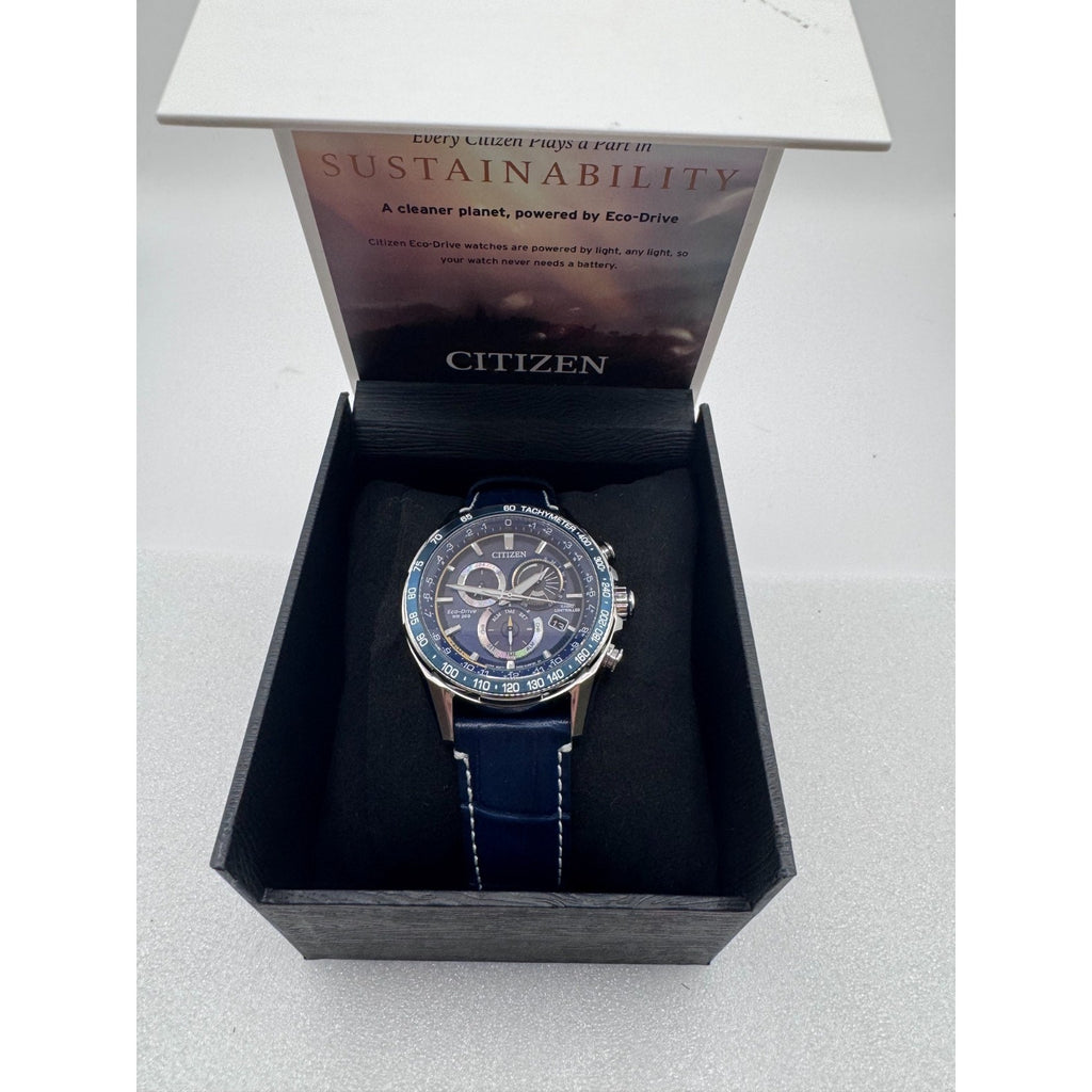NEW Citizen NAVY CB5918-02L Atomic Time Eco-Drive Perpetual Calendar Men's Watch
