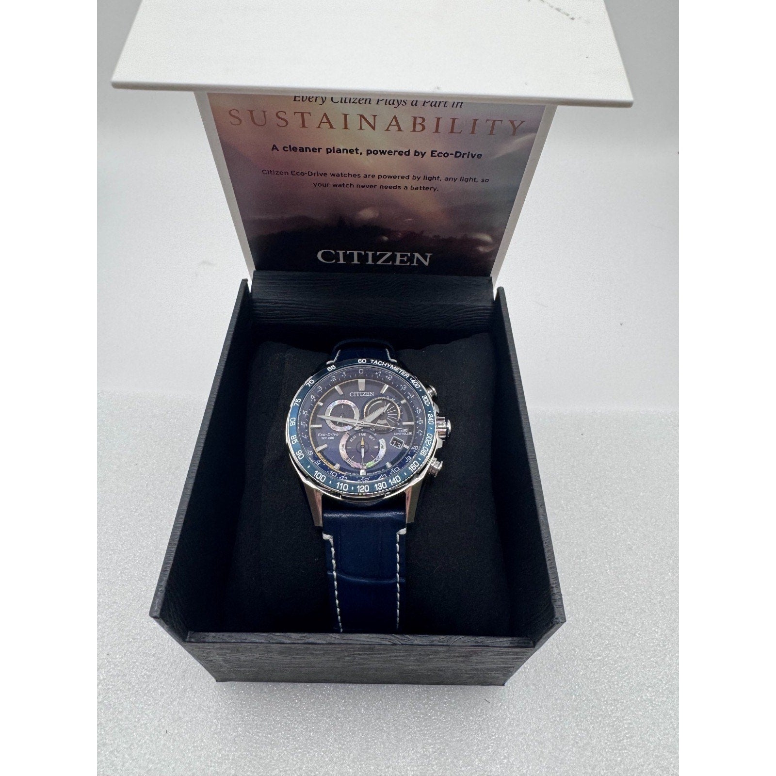 NEW Citizen NAVY CB5918-02L Atomic Time Eco-Drive Perpetual Calendar Men's Watch