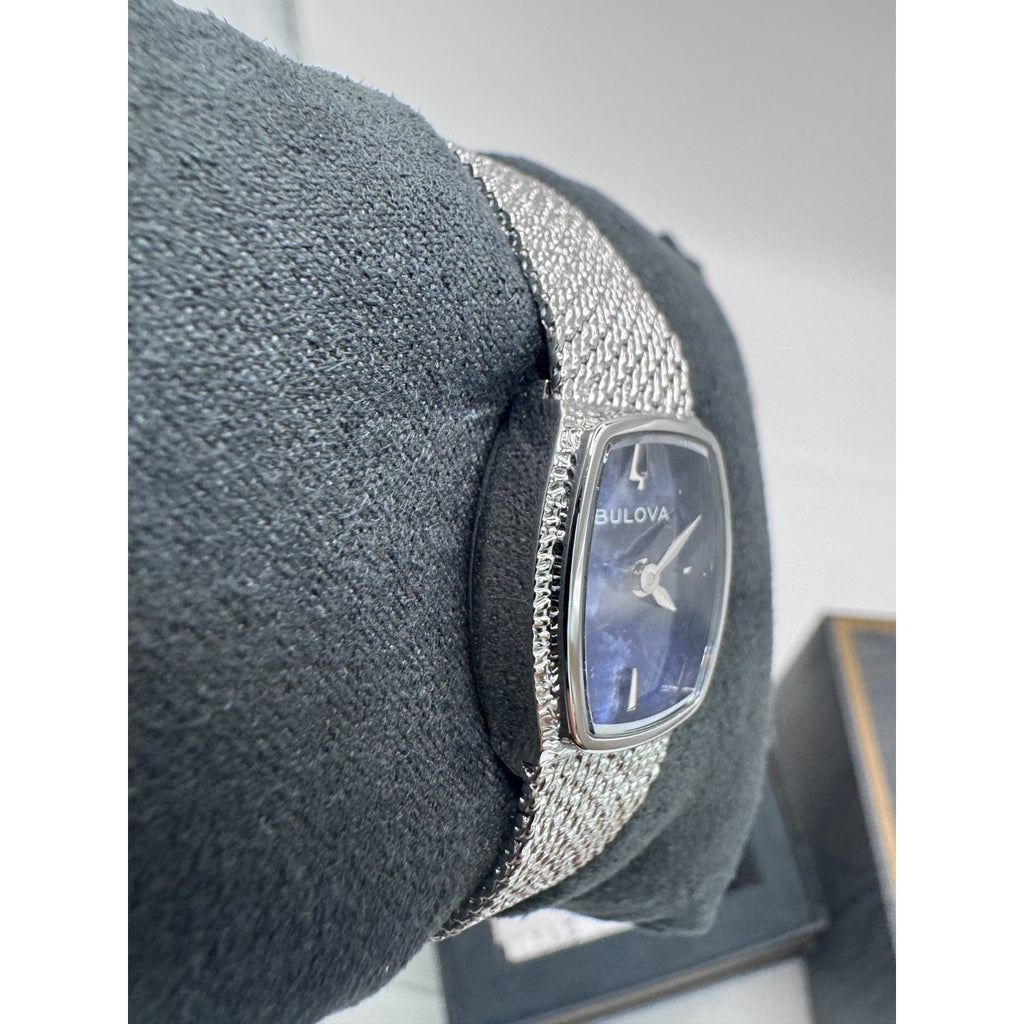 Bulova Classic Blue Dial Women's Quartz Watch 96L343 new with stickers $495 MSRP