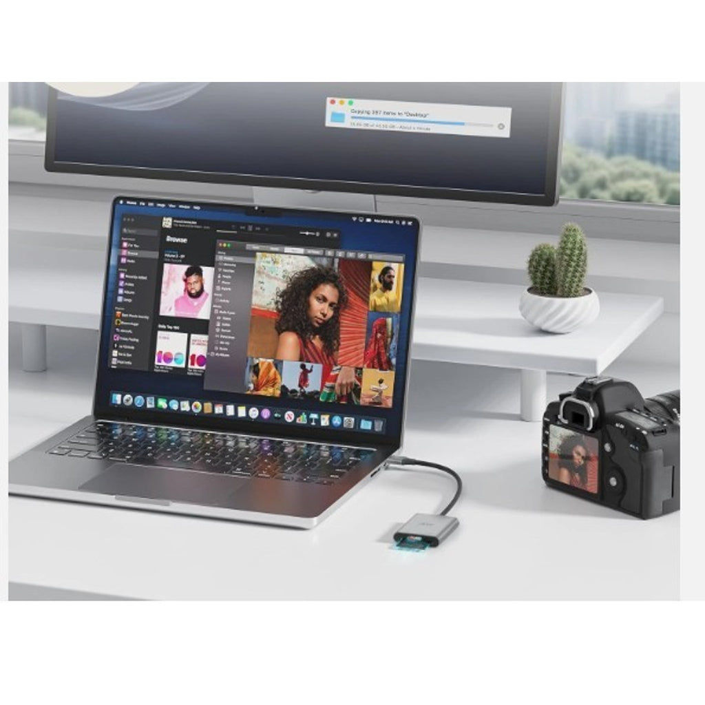 NEW SD Card Reader, USB a 3.0 to Micro Memory Card Reader, Aluminum Dual Slot SD