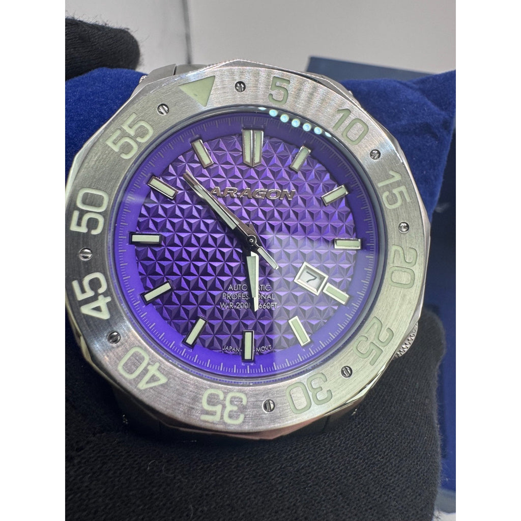 ARAGON Sea Charger G2 NH35 Automatic 44mm Purple 24 Jewels