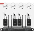 Phenyx Pro 4-Channel Wireless Microphone System, UHF Auto Scan PTU-7000-4B