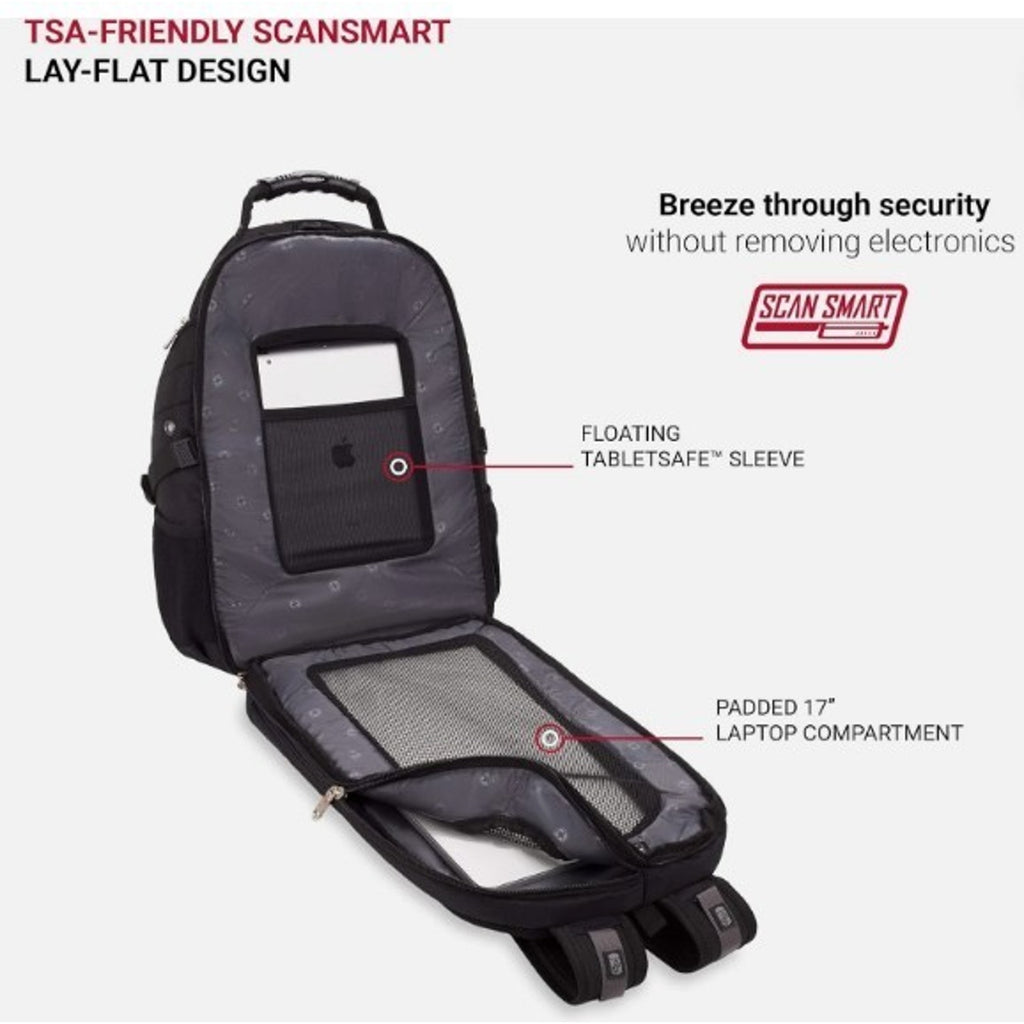 NEW w Tags TSA-Approved 1900 Scansmart 17" Laptop Backpack Black, 19-Inch Design