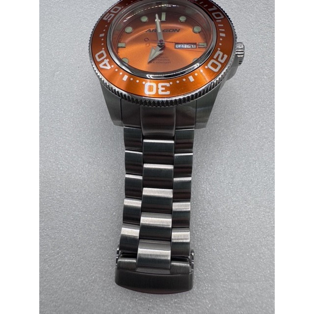 Aragon A054 ORANGE DIAL Divemaster NH36A 50mm AUTOMATIC WATCH Collectors