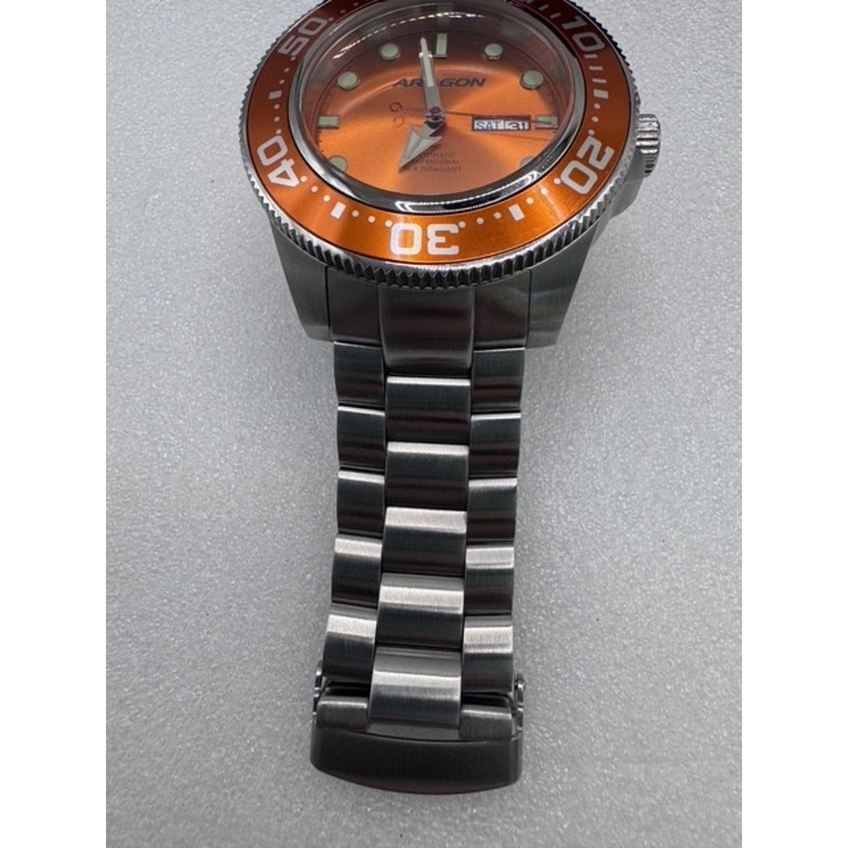 Aragon A054 ORANGE DIAL Divemaster NH36A 50mm AUTOMATIC WATCH Collectors