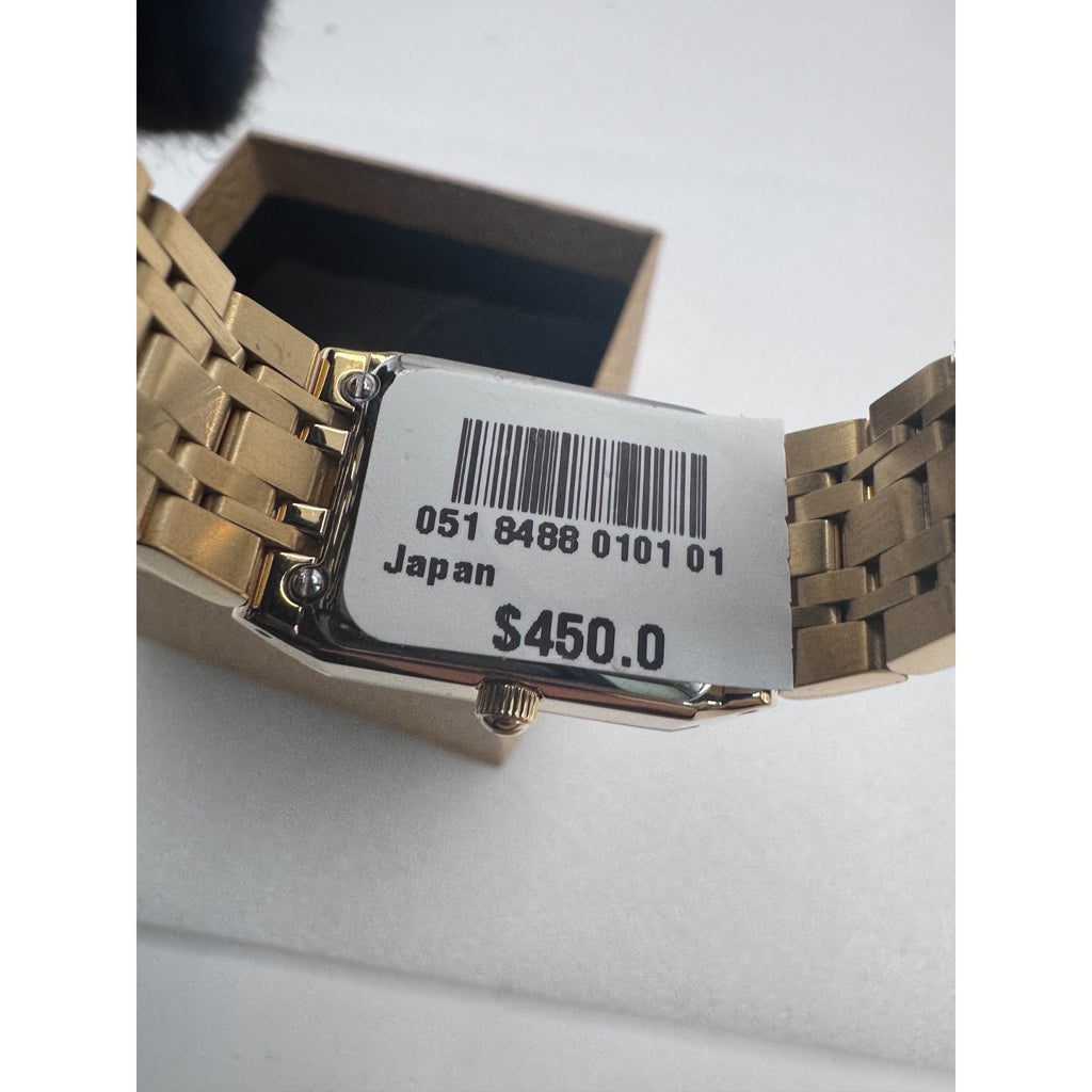 Bulova Modern Store Display Women's Gold Tone Gemmed Quartz Watch 97P140