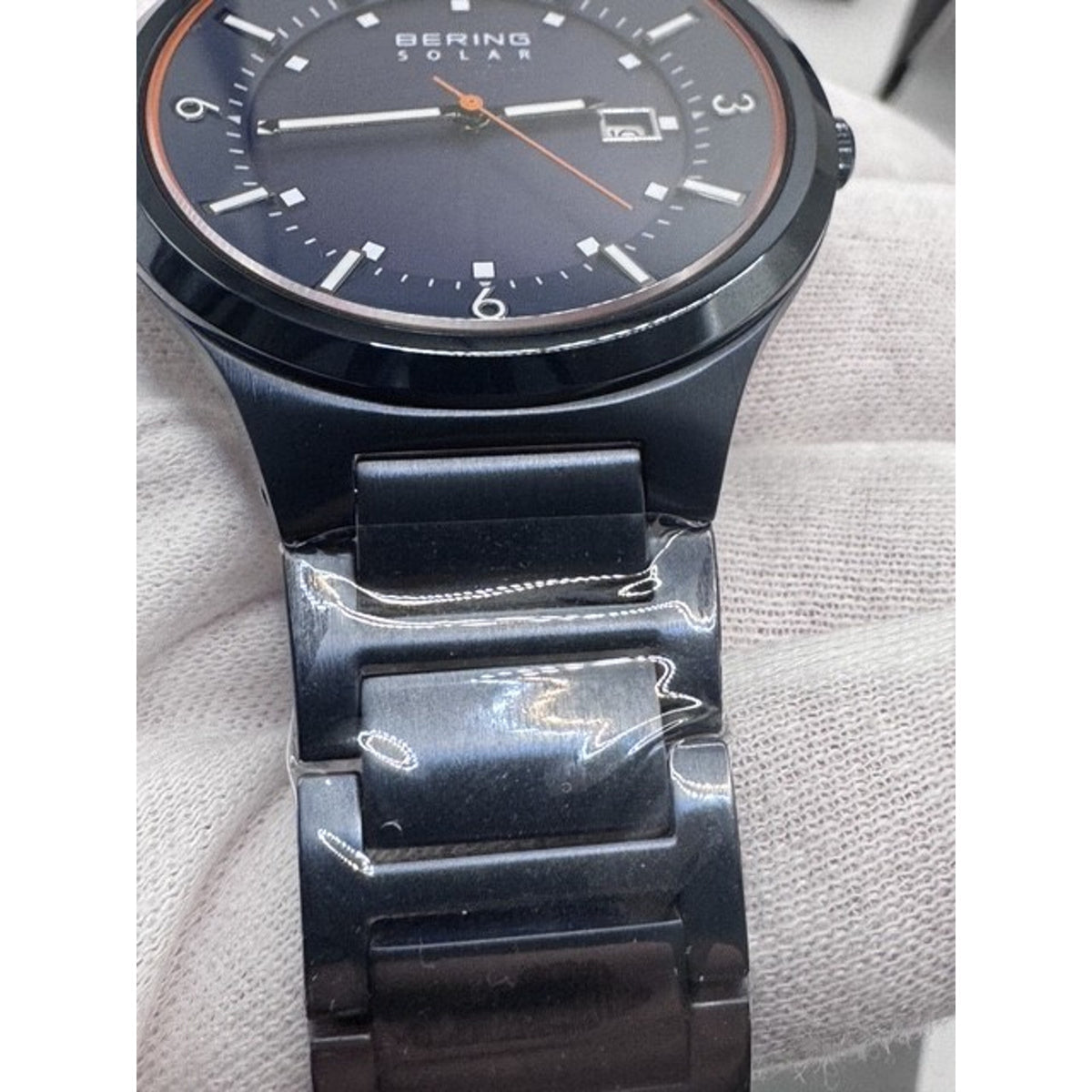 Bering Slim Solar Black Dial 42mm 5ATM Men s Watch 14442-797 MSRP $279