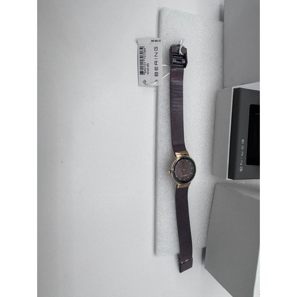 Bering Classic 10124-265 Brown MOP Dial Rose Gold Tone Bracelet Women’s Watch