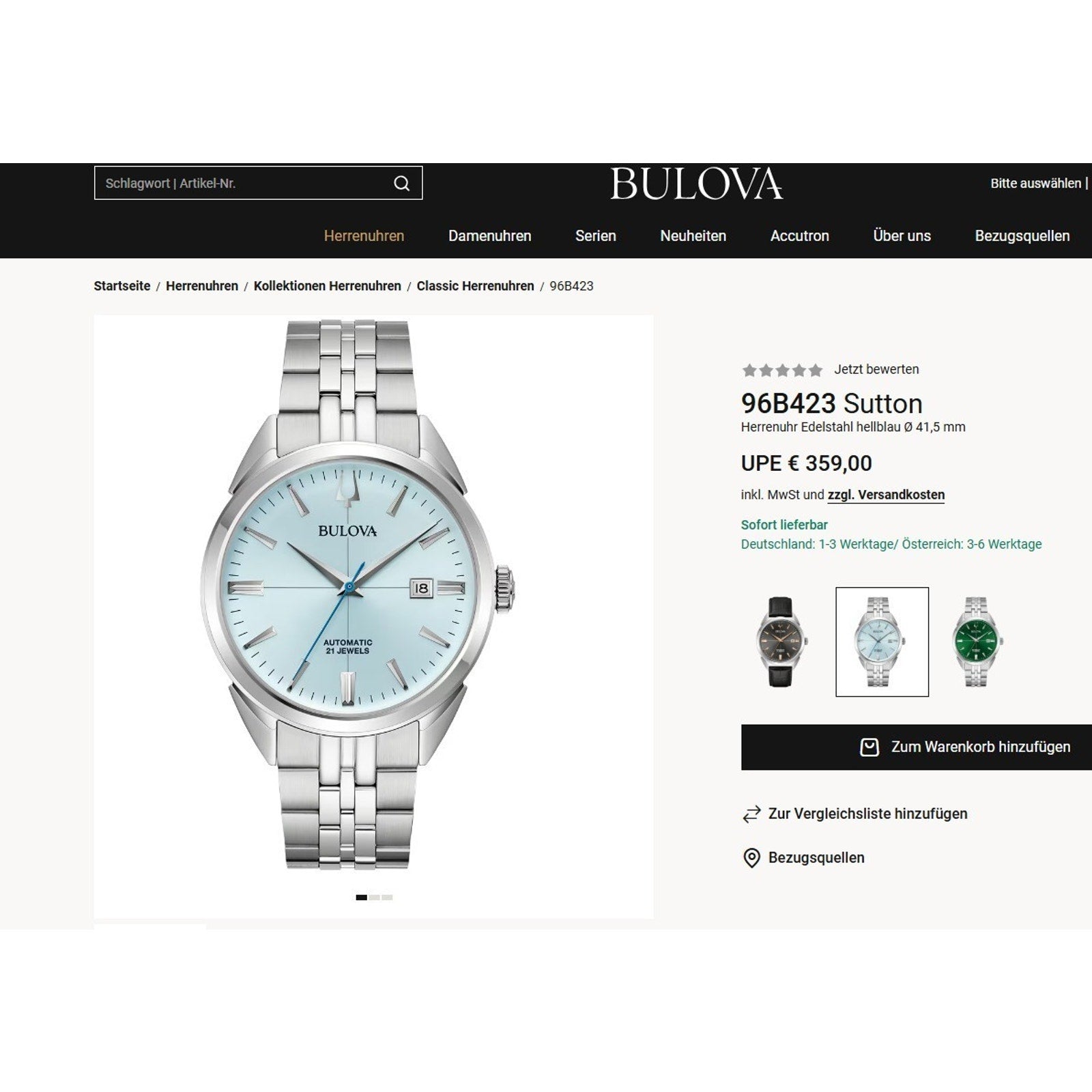 BRAND NEW Bulova 96B423 Surveyor Mecha Classic Automatico
