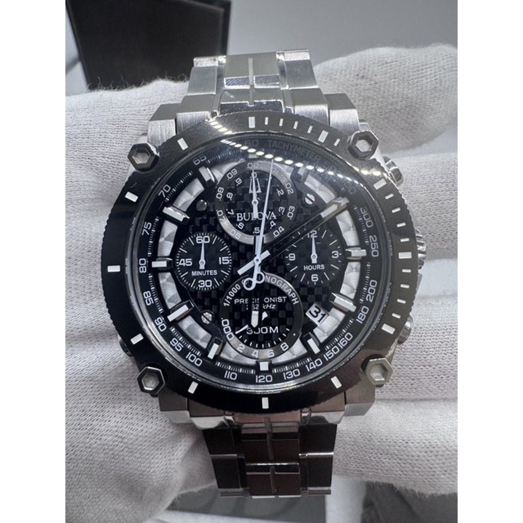Bulova Precisionist Chronograph Stainless Steel Quartz Men's Watch 98B405