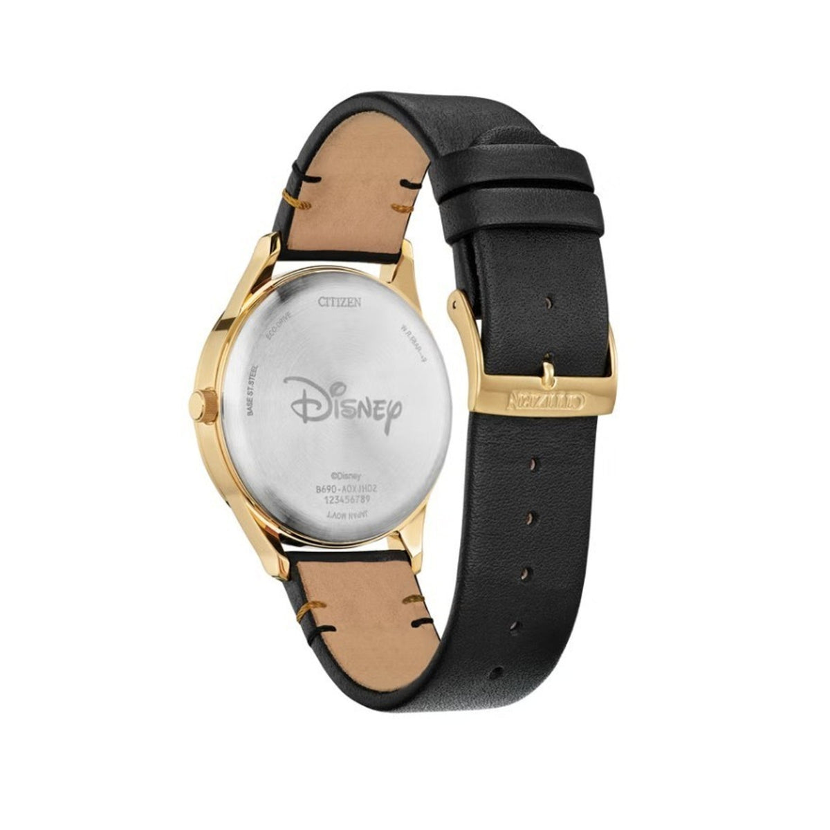 Citizen BV1132-16W Disney Mickey Mouse Unisex Black Dial Leather EcoDrive Watch