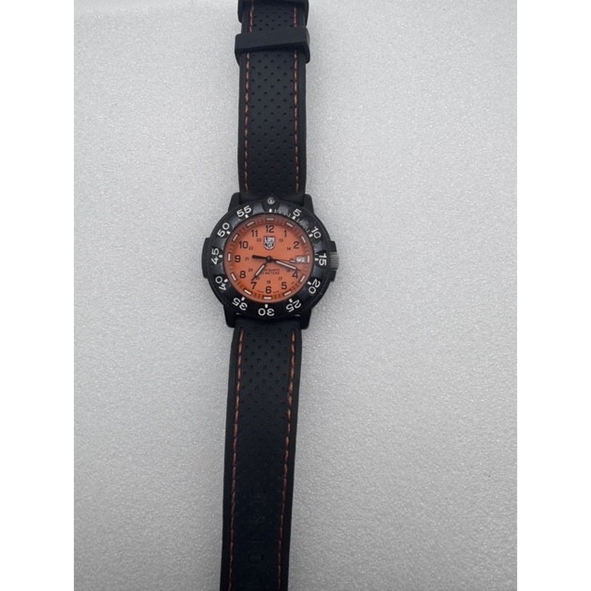 Luminox Navy SEAL 3000/3900 V3 Swiss Quartz 200M Black Dive Watch Orange dial