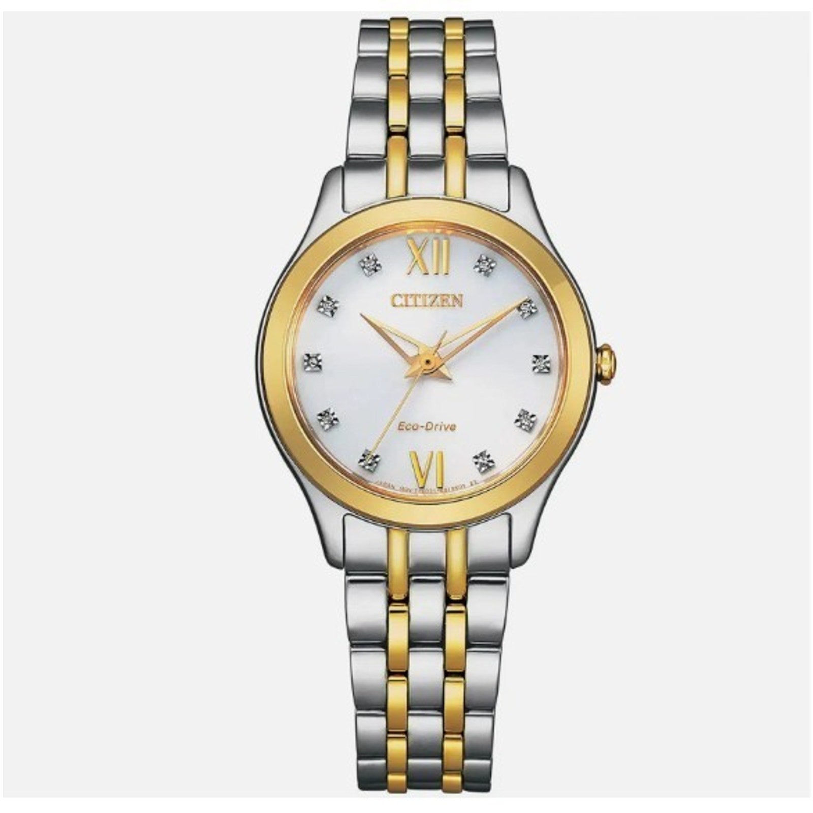 Citizen Ladies Silhouette Two-Tone Diamond Eco-Drive Watch EM1014-50A