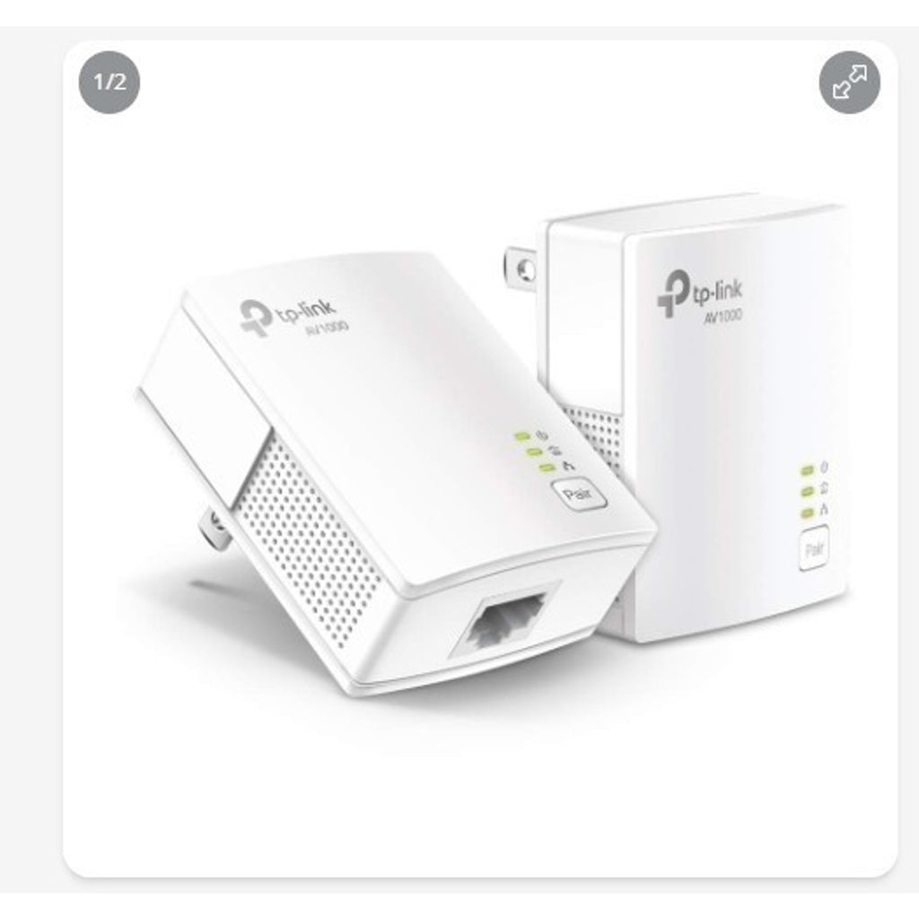 TP-Link AV1000 Gigabit Powerline Extender TL-PA7017 AV2 Starter Kit White