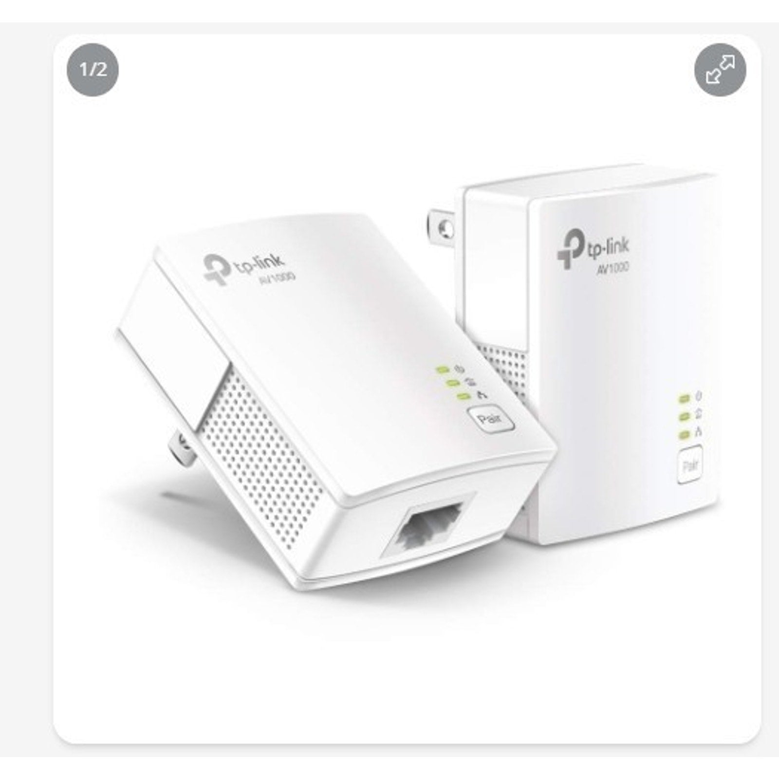 TP-Link AV1000 Gigabit Powerline Extender TL-PA7017 AV2 Starter Kit White