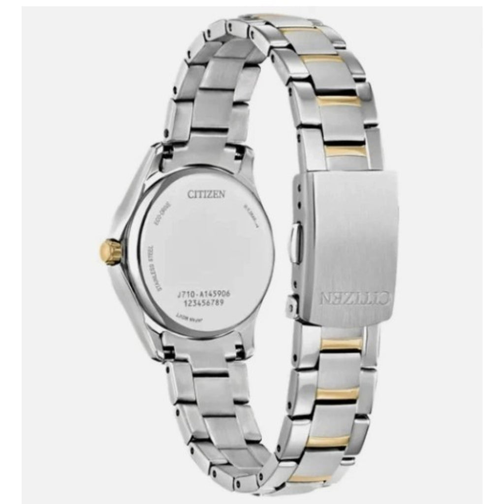 Citizen FE1146-71L Eco-Drive Two-Tone Crystal Diamond Ladies Watch 29mm