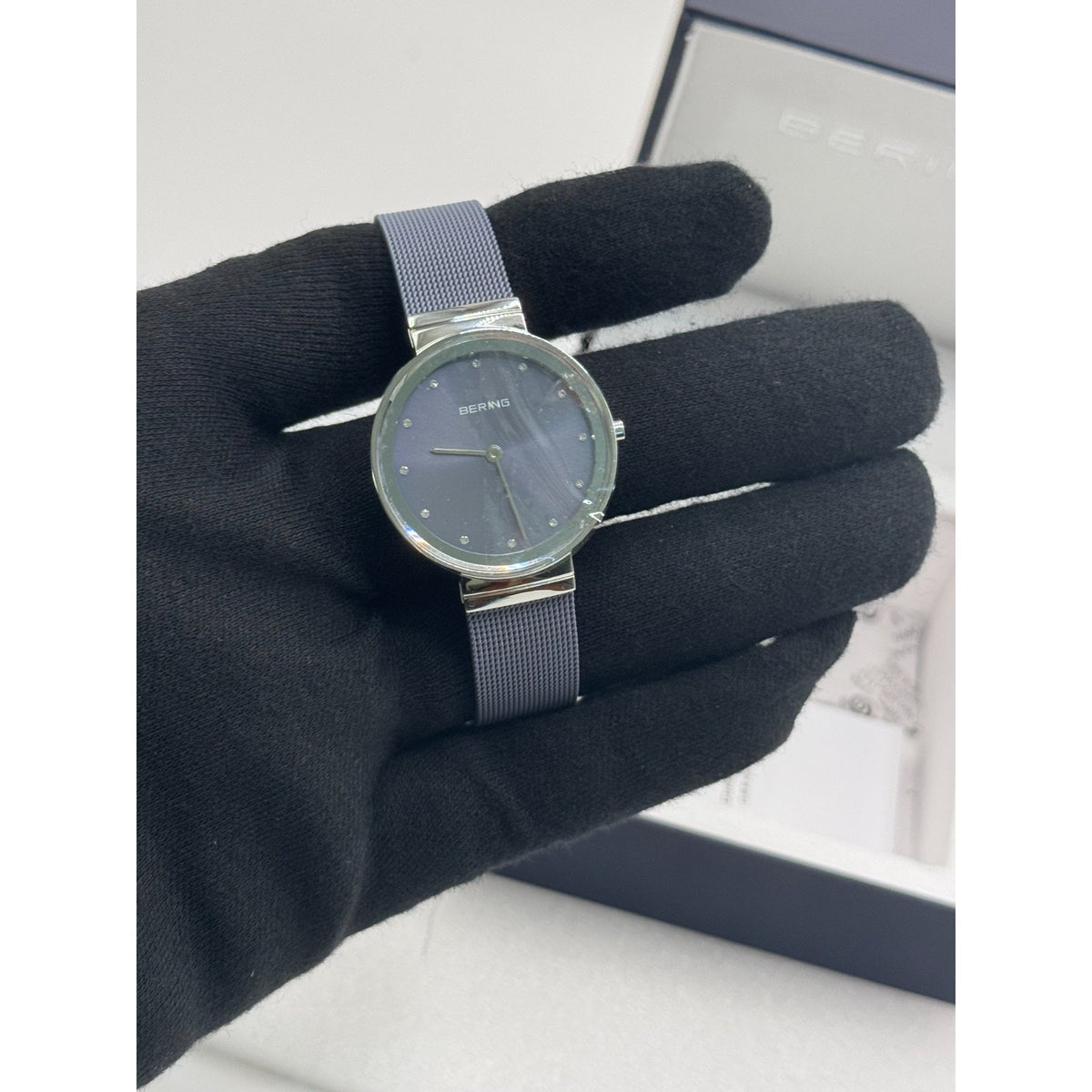 Bering Classic 10131-909 Lavender Dial Mesh Stainless Steel Women’s Watch