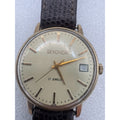 Vintage 1980s Sekonda 17 Jewels USSR Manual Wind Date Gold Plated Watch Running