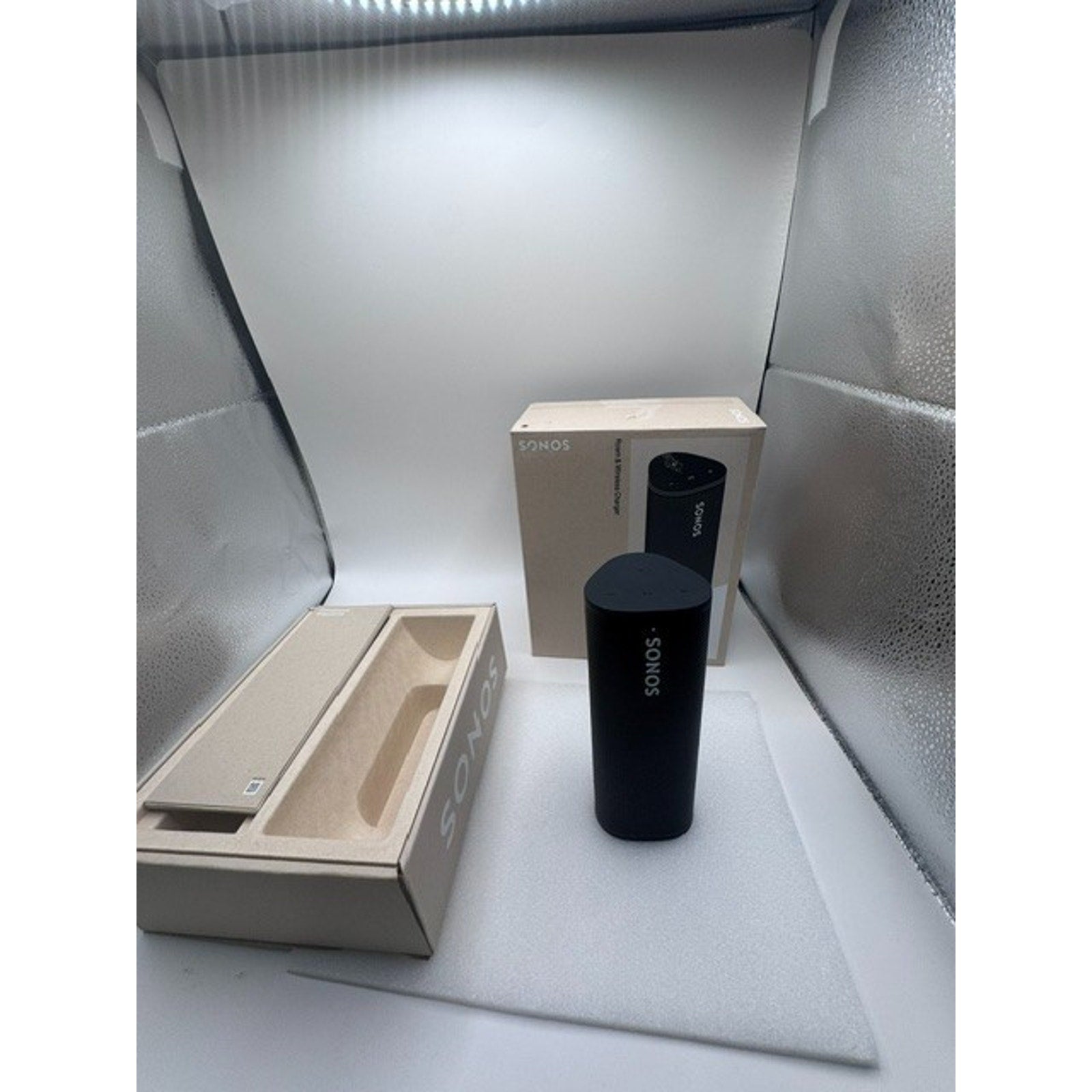 Sonos Roam & Wireless Charger Set New, Portable Smart Speaker, Bluetooth & WiFi