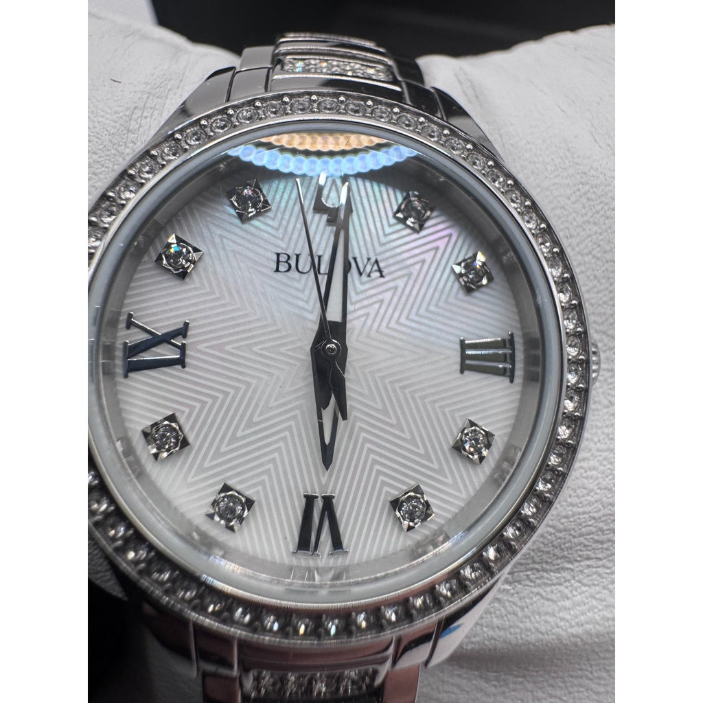 Bulova Women's Crystal MOP Dial Quartz Watch 96L311