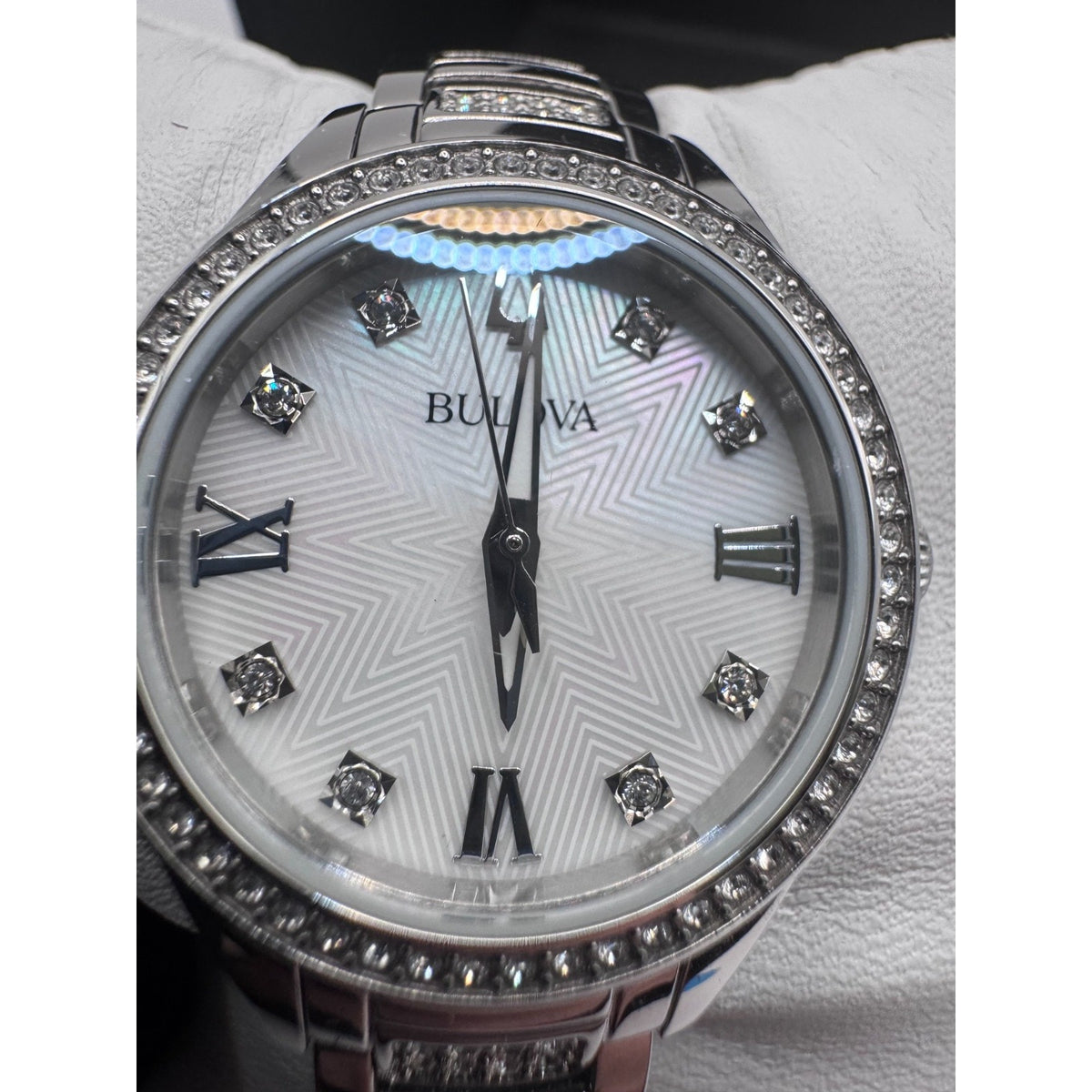 Bulova Women's Crystal MOP Dial Quartz Watch 96L311