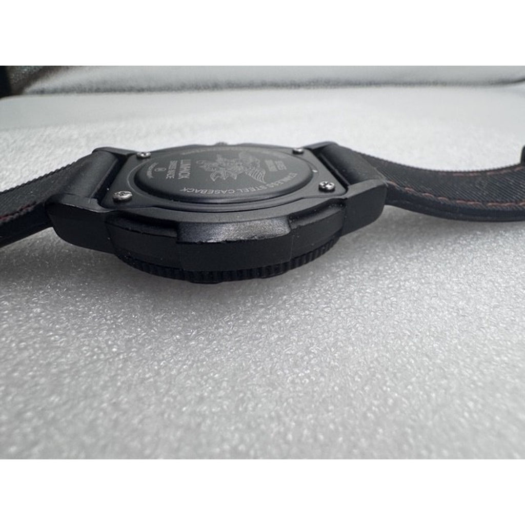Luminox Navy SEAL 3000/3900 V3 Swiss Quartz 200M Black Dive Watch Orange dial