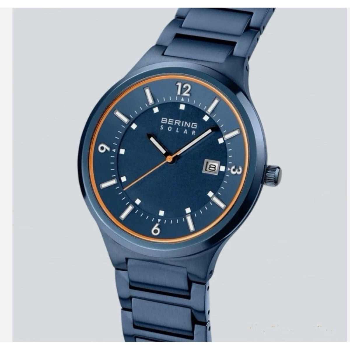 Bering Slim Solar Black Dial 42mm 5ATM Men s Watch 14442-797 MSRP $279