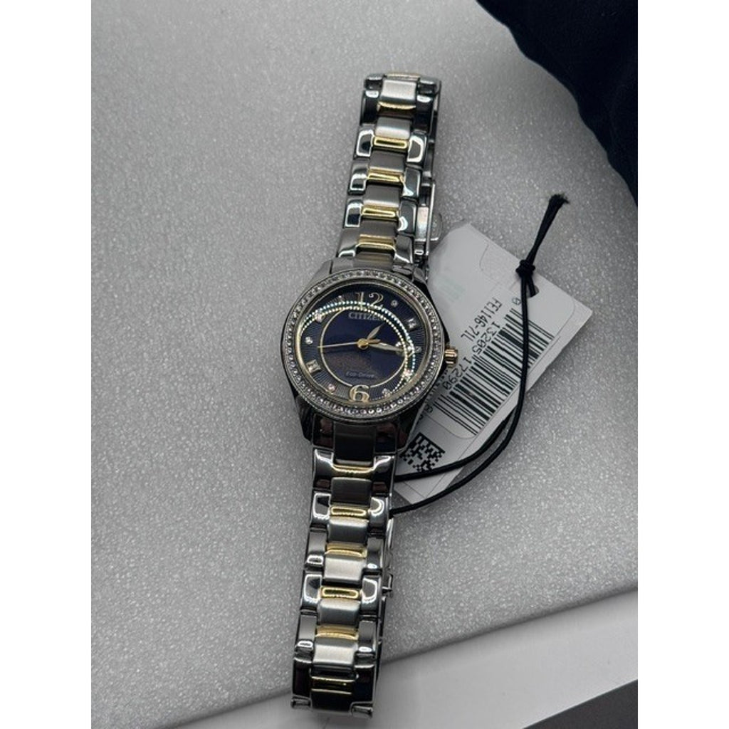 Citizen FE1146-71L Eco-Drive Two-Tone Crystal Diamond Ladies Watch 29mm