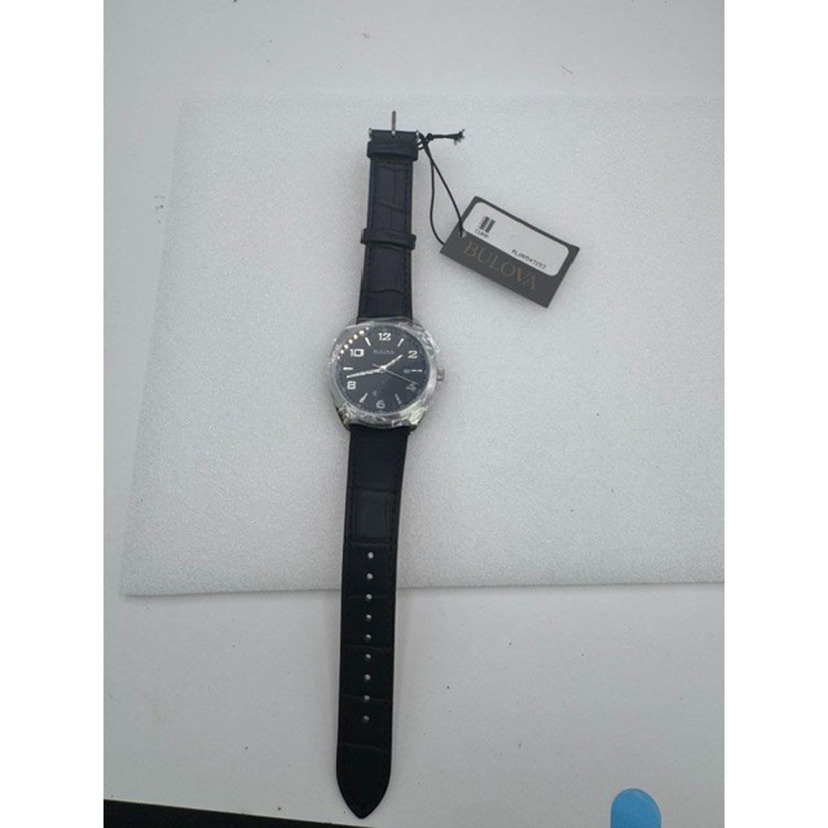 Bulova Men's Classic Date Indicator Quartz Black Leather Watch 42MM 96B453 NEW