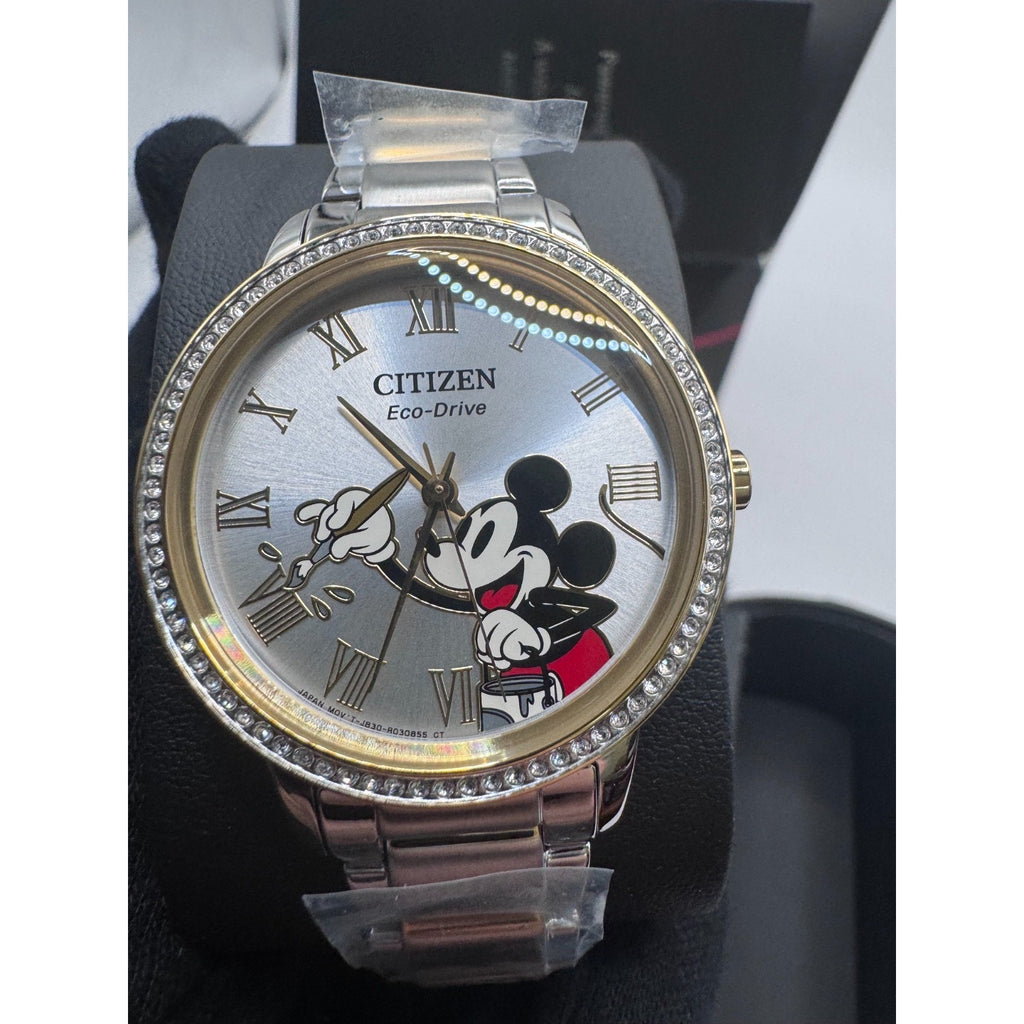 DISNEY Mickey Mouse Ladies' Watch CITIZEN Eco-Drive FE7044-52W New in Box