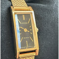 Citizen Fio Eco-Drive Rectangle Gold Tone Black Dial Womens Watch EG7128-59E