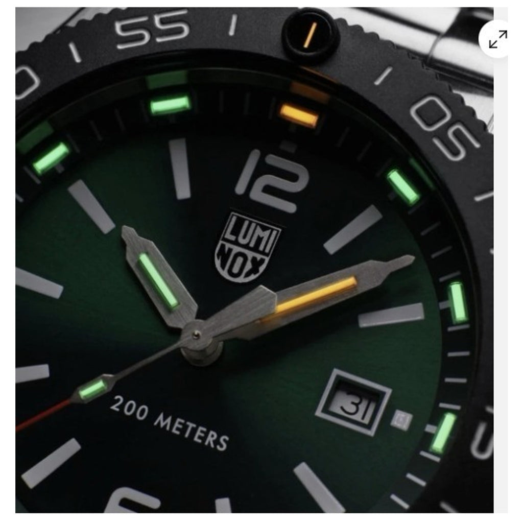 Luminox Pacific Diver Green Dial Tritium Stainless Mens 44mm SWISS Watch XS.3137
