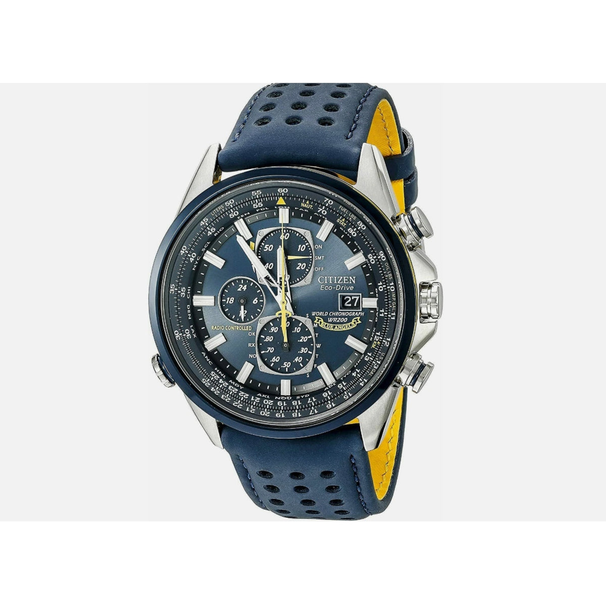 Citizen Men's Blue Angels World Chronograph Eco Drive Watch AT8020-03L NEW