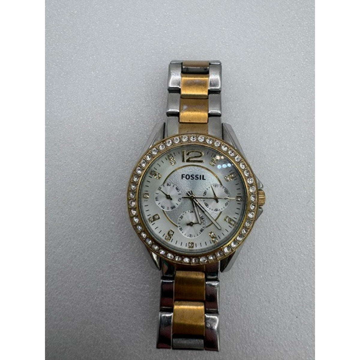 Fossil ES3204 Riley Multifunction Two-Tone Stainless Steel Watch