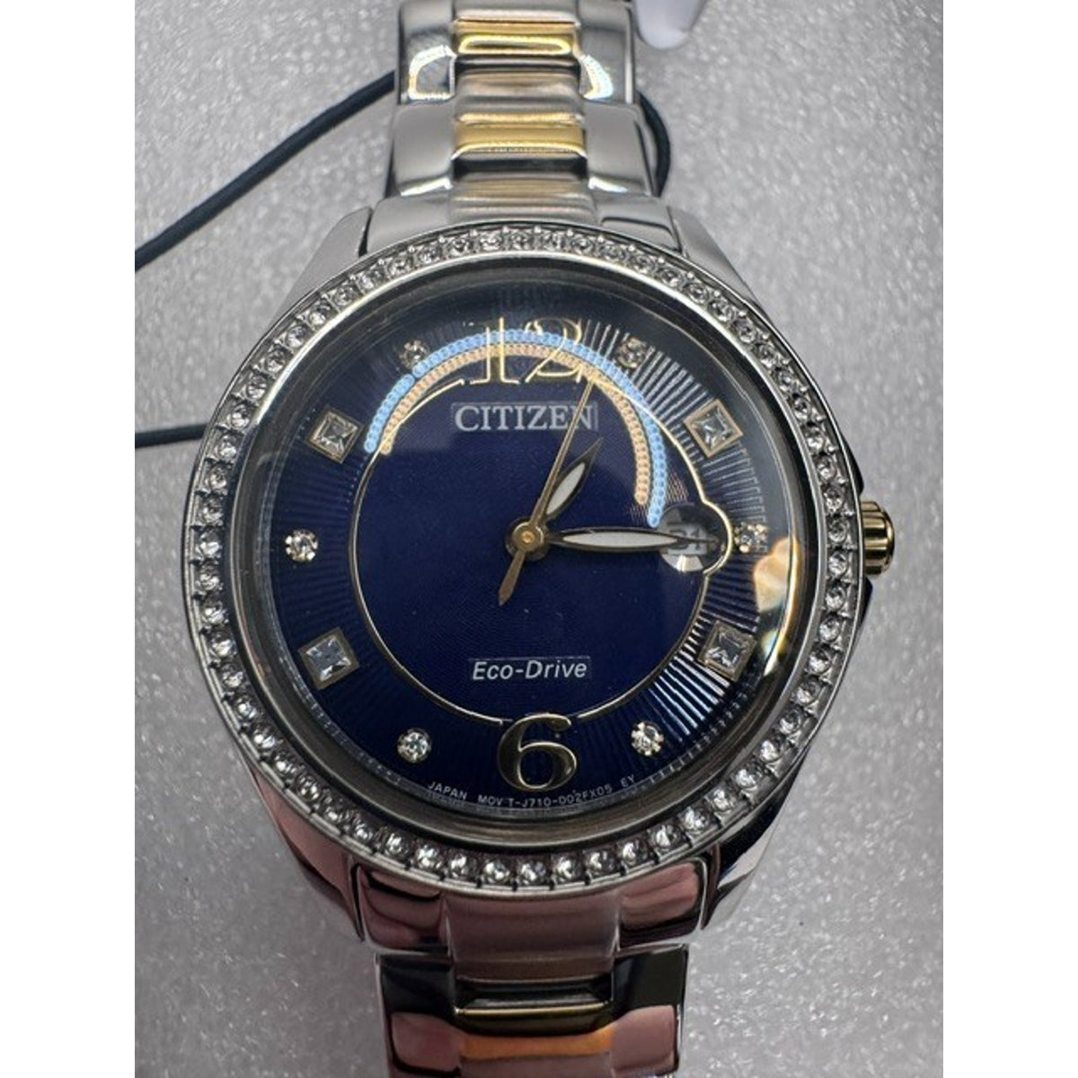 Citizen FE1146-71L Eco-Drive Two-Tone Crystal Diamond Ladies Watch 29mm