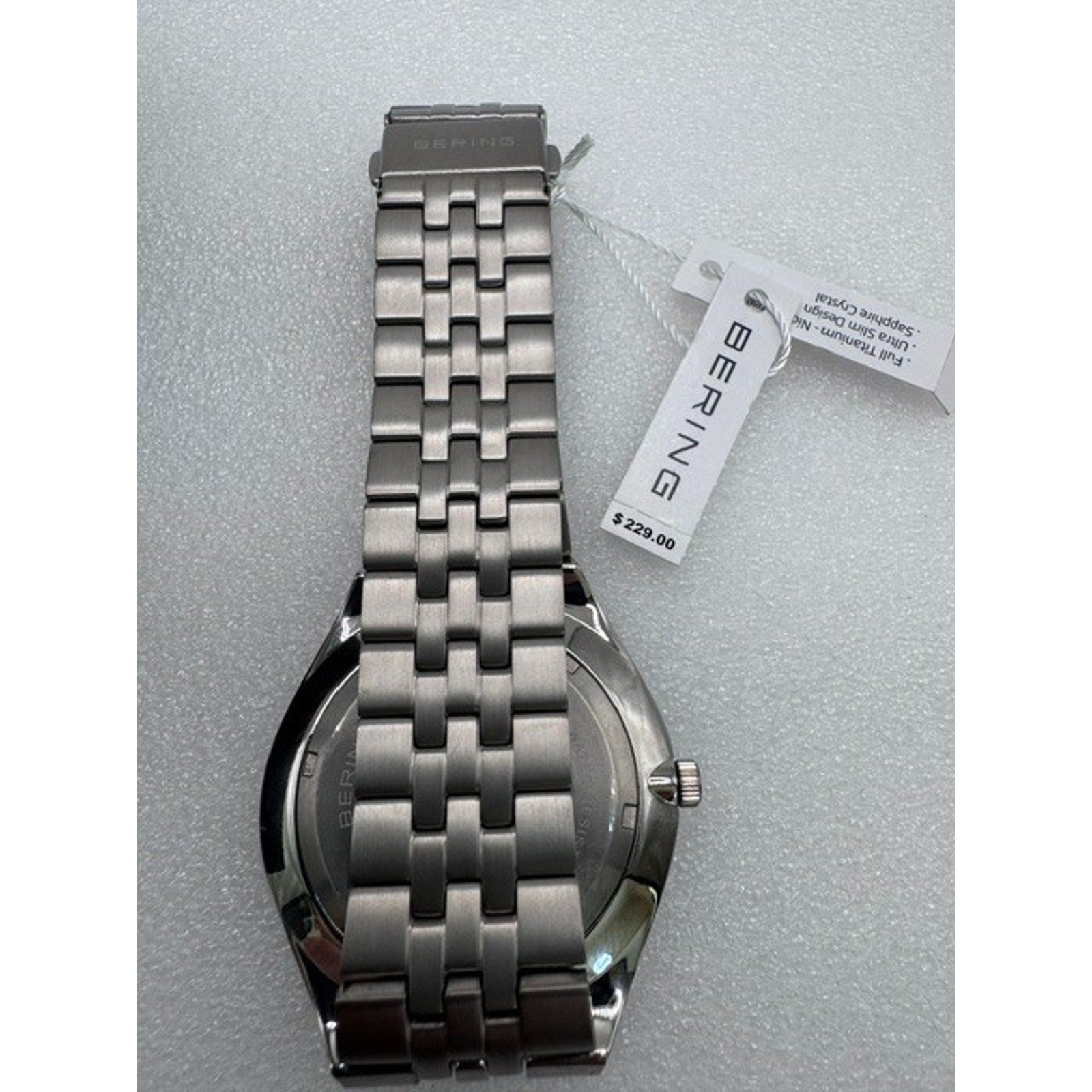 Bering Titanium Green Dial Men's Quartz Watch, 41mm 16141-708