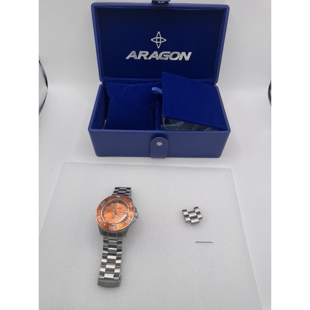 Aragon A054 ORANGE DIAL Divemaster NH36A 50mm AUTOMATIC WATCH Collectors